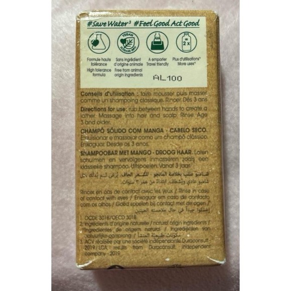 NEW Klorane Mango Shampoo Bar, 2.8oz - Picture 2 of 3